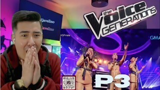 [REACTION]  The Voice Generations Philippines | GRAND FINALS PERFORMANCE | P3