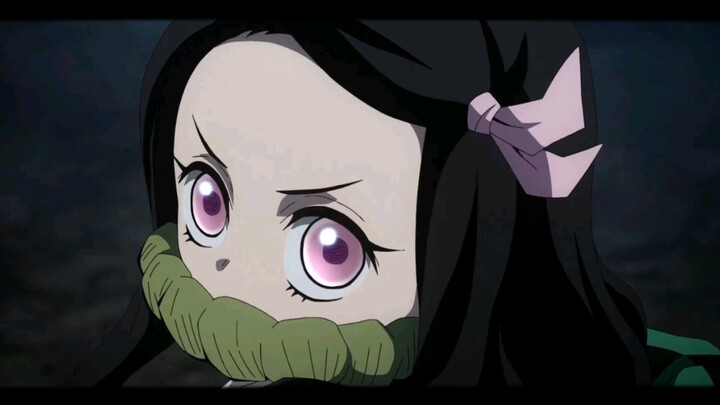 Entah mengunyah bambu atau tali, kacangnya sangat lucu [Kimetsu no Yaiba]