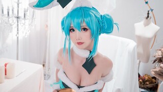 「cosplay宝藏美女」面饼仙儿 初音兔女郎为你服务！