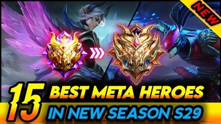 15 BEST META HEROES MOBILE LEGENDS 2023 - Season 29 | Mobile Legends Tier List