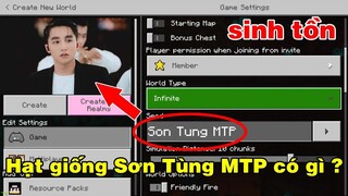 THỬ THÁCH SINH TỒN | TRONG HẠT GIỐNG SƠN TÙNG MTP CÓ NHỮNG GÌ TRONG MINECRAFT PE