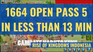 OPEN PASS 5 KURANG DARI 13 MENIT [ RISE OF KINGDOMS INDONESIA ]