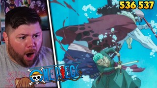 Zoro Vs Hody Jones! One Piece Reaction | Episode 536 & 537