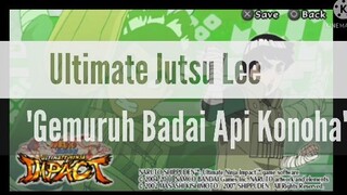 Ultimate Jutsu Lee "Gemuruh Badai Api Konoha"