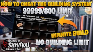 How to Cheat the Building System 9999999/800 in Last Island of Survival | Last Day Rules Survival