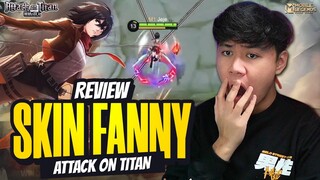 REVIEW SKIN AOT FANNY MIKASA, EFEK-NYA KEREN COLLAB SKIN TERKEREN! - Mobile Legends