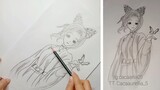 Shinobu kocho drawing sketsa anime