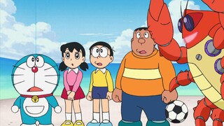 Doraemon: Friends battle against the king crab robot, Nobita wins the game due to a mistake