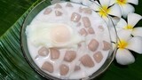 กับข้าวกับปลาโอ485:บัวลอยแก้วเผือกมะพร้าวอ่อน ไข่หวานน้ำขิง Bua Loy Keaw Taro in Sweet Coconut Cream