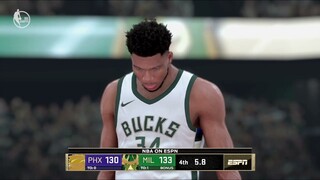 NBA2K21 FINALS I Suns vs Bucks I Game 3 Highlights 4th Qtr I 2021 NBA Finals I July 11, 2021