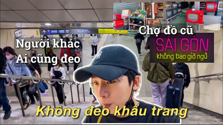 Hàn Quốc cho phép không mang khẩu trang ra đường | Đi học & Đi chợ đồ cũ ở Hàn Quốc