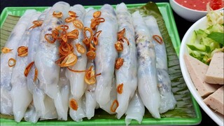 BÁNH CUỐN nhanh-mềm ngon-đơn giản, không cần khuôn & chảo