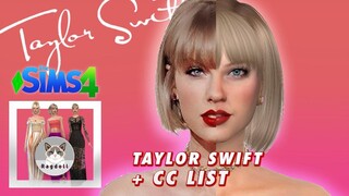 SIMS 4 | CAS | Taylor Swift 🎤💕 satisfying CC build + CC