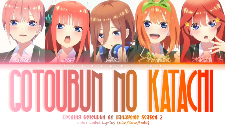 Gotoubun No katachi - Gotoubun No Hayanome OP s2 | lyrics video