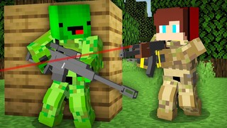 Mikey & JJ Became Military in Minecraft Challenge (Maizen Mazien Mizen)