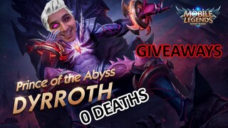 0 Deaths Hyper Dyrroth - Mobile Legends Bang Bang [GIVEAWAYS]