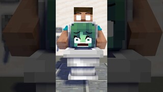 HELP Zombie turned into Skibidi Toilet VS Herobrine VS Alex - Minecraft Animation Monster School