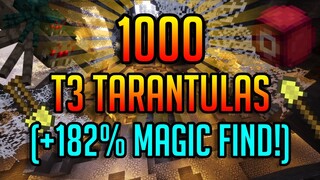 PROFITABLE? 1000 TARANTULAS WITH 182% MAGIC FIND! | Hypixel Skyblock Slayer Marathon