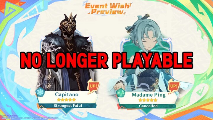 NEW UPDATE! CAPITANO, MADAME PING AND PRISON GIRL WILL NOT BECOME PLAYABLE - Genshin Impact