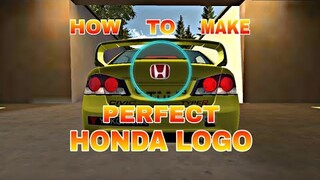 TUTORIAL HOW TO MAKE REALISTIC HONDA LOGO/EMBLEM || CAR PARKING MULTIPLAYER