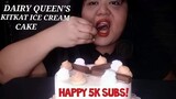 HAPPY 5K SUBS! //DAIRY QUEEN ICE CREAM CAKE//MUKBANG//NO TALKING