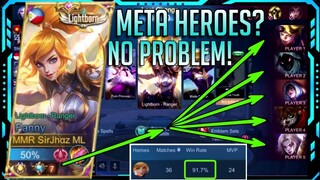 91.7% Fanny winrate current season vs Meta heroes | SirJhaz ML Fanny is back! | MLBB