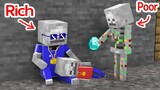 Monster School _ Rich Become Poor ( Baby Skeleton Sad Story ) - Minecraft Animation