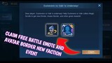 New event how to get free Hayabusa battle emote and Summer Avatar Border in mobile legends 2021