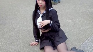 4K COSPLAY漫展黑丝JK制服小姐姐街拍226