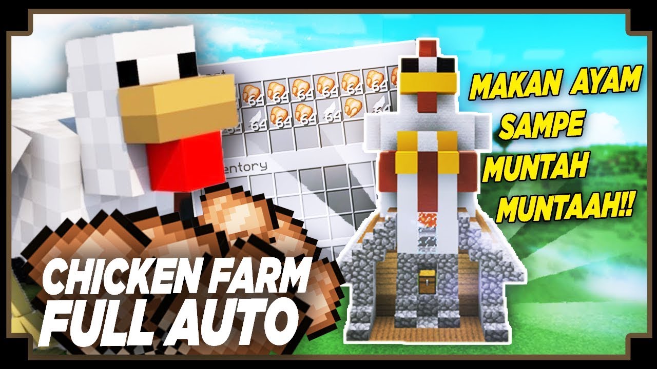 CARA MEMBUAT CHICKEN FARM FULL AUTO - Minecraft Tutorial - Bstation