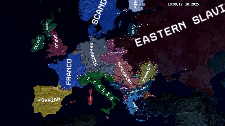 RACE Wars: Europe Only Chaos - HOI4 Timelapse