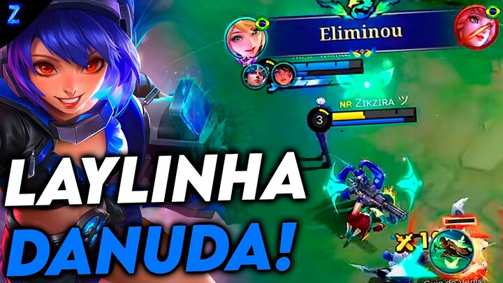 LAYLA MALVADAA CAITA SEM PARAR - LAYLA GAMEPLAY | Mobile Legends