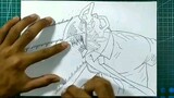 tutor gambar denji anime chainsaw man