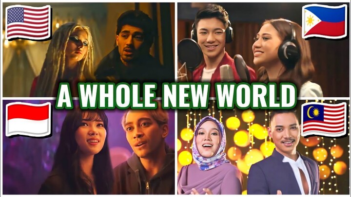 A WHOLE NEW WORLD by Alddin Movie | Who sang it better? | Malaysia × Indonesia × Philippines × USA