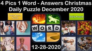 4 Pics 1 Word - Christmas - 28 December 2020 - Daily Puzzle + Daily Bonus Puzzle -Answer-Walkthrough