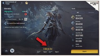 46 SECONDS F2P BARUKA BATTLEFIELD OF TIME RECORD | Solo Leveling: Arise