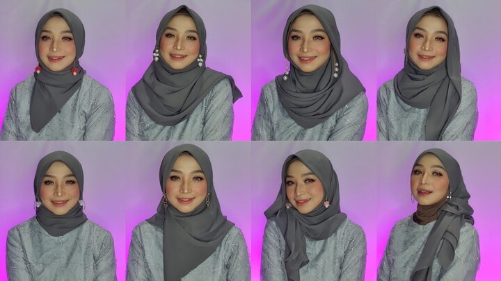 TUTORIAL HIJAB SQUARE PAKAI ANTING HIJAB  | REVIEW KOSMETIK MIRELLE