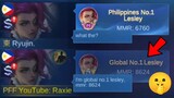 LESLEY FAKE TOP GLOBAL PRANK IN HIGH RANK!!🤫 - UNEXPECTEDLY I MET PHILIPPINES NO.1 LESLEY!!?🤯 - MLBB