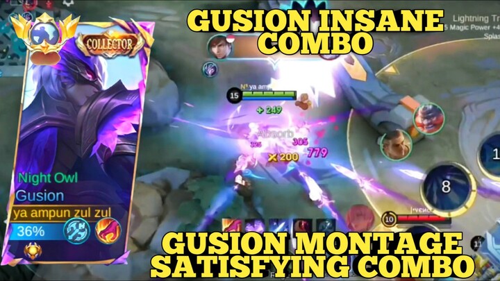 gusion insane combo ~ gusion montage satisfying