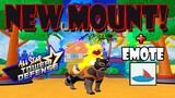 NEW MOUNT AND BROKEN EMOTE - ALL STAR TOWER DEFENSE