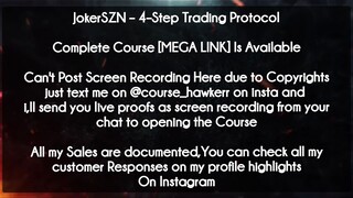 JokerSZN course  - 4–Step Trading Protocol download