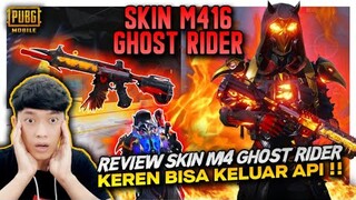 WOW !! REVIEW SKIN M4 GHOST RIDER ULTIMATE KEREN BANGET BISA KELUAR API !! - PUBG MOBILE