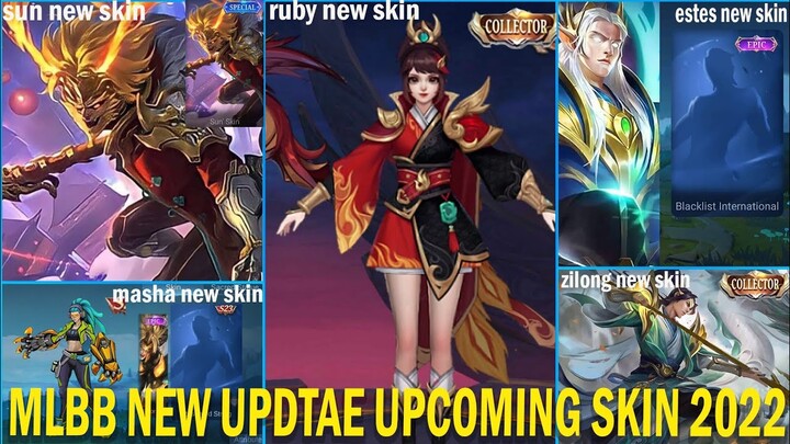 MLBB || New Update Upcoming Skin 2022 '' Ruby Colletor"Estes New Skin Blacklist"Masha New Skin.