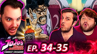 JoJo's Bizarre Adventure Part 3 Episode 34 & 35 REACTION - Stardust Crusaders