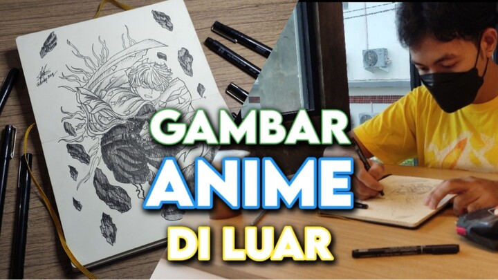 Ngabuburit Gambar Anime Di luar | Drawing Anime - Zenitsu Agatsuma (Demon Slayer / Kimetsu No Yaiba)