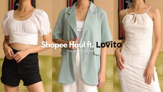 SHOPEE try on haul (tops and dresses) ft. LOVITO