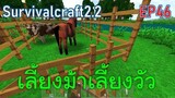 เลี้ยงม้าเลี้ยงวัวในพื้นที่ชุ่มน้ำ Tree house | survivalcraft2.2 EP46 [พี่อู๊ด JUB TV]