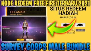 BURUAN..!! KODE REDEEM FREE FIRE TERBARU 2021 HARI INI SURVEY CORPS MALE BUNDLE