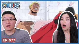 DOFLAMINGO BEHEADED! DRESSROSA IS OVER! | One Piece Episode 677 Couples Reaction & Discussion