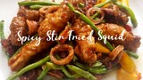 Spicr Stir-Fried Squid | Squid Recipe